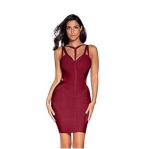 Bandage dress burgundy